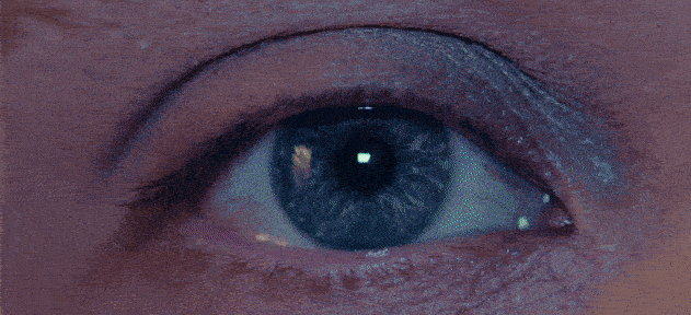Glitching eye animation with text Unsubscribe for sports